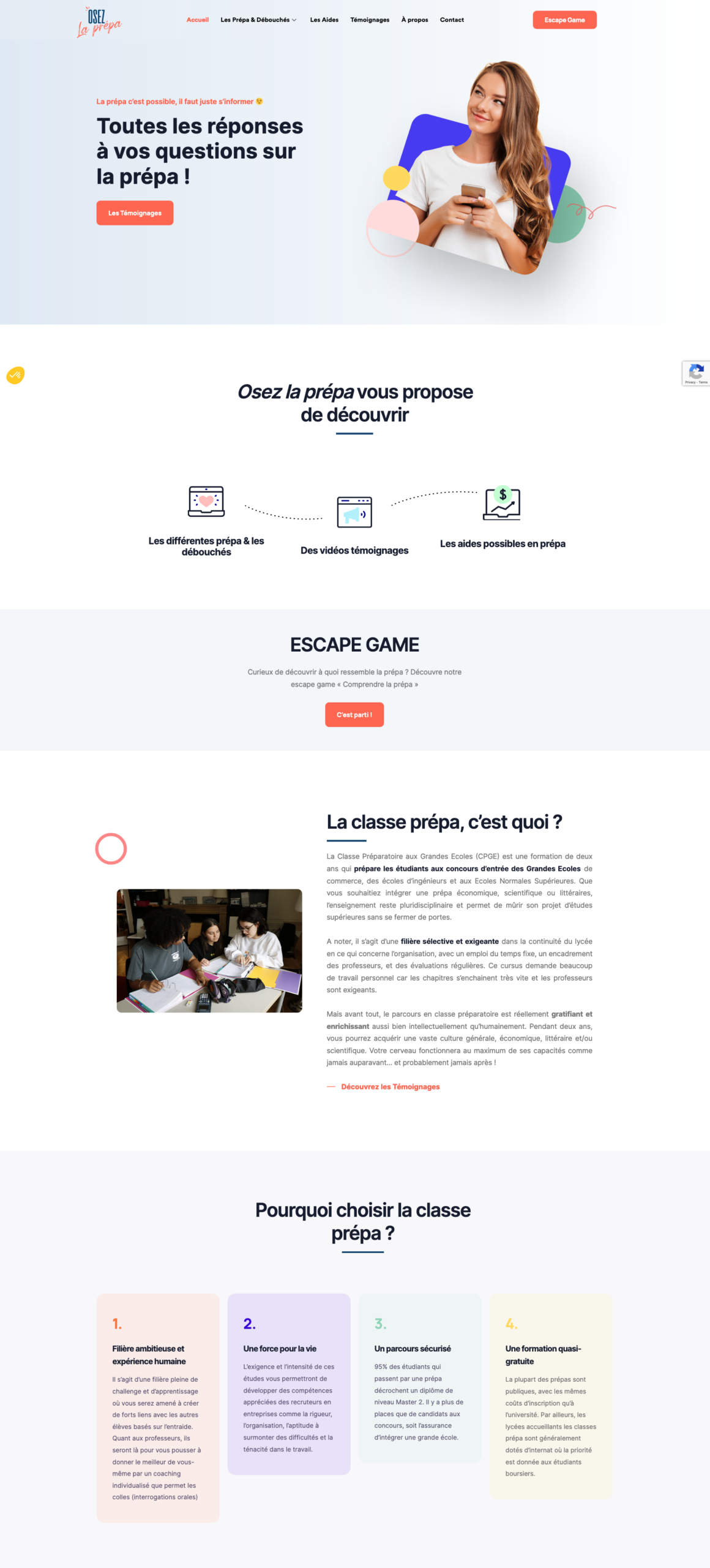 Visuel site Osez la Prépa - Agence Web Design Le Havre